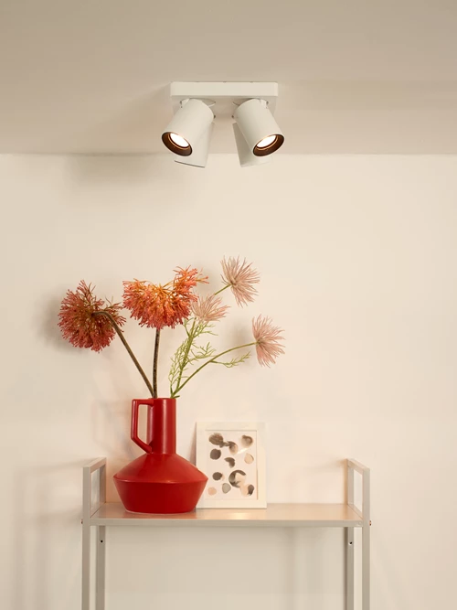 Lucide NIGEL - Deckenstrahler - LED Dim to warm - GU10 - 4x5W 2200K/3000K - Weiß - Atmosphäre 1